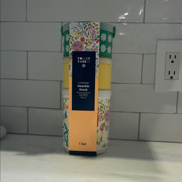 Vacation Stackable Snacklebox Yellow/Green - Roller Rabbit x Target - Picture 3 of 3